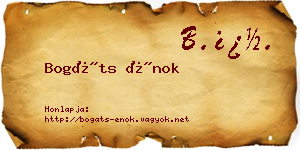 Bogáts Énok névjegykártya